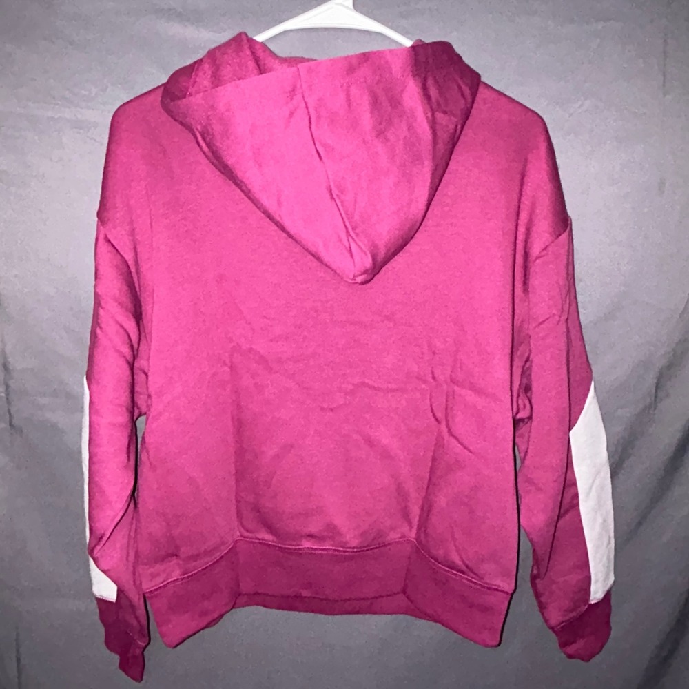 Girls Hoodie Pull Over Justice Bugs Bunny Magenta Colorblock Size L 12/14 NEW - Picture 2 of 7